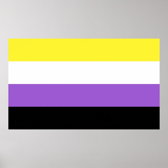 Póster Bandera de Orgullo no binaria (Frente)