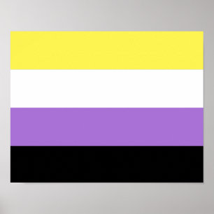 Póster Bandera de Orgullo No Binario