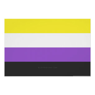 Póster Bandera de orgullo no binario de SlipperyJoe's ama