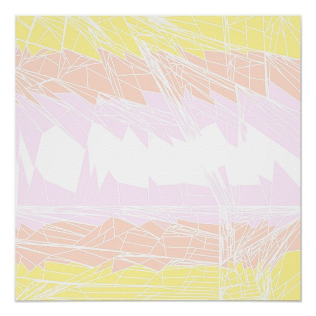 Póster Bandera de Orgullo Pangénero Abstracto Geométrico  (Anverso)