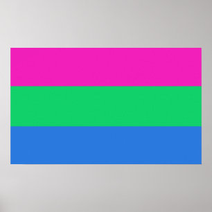 Póster Bandera de orgullo polissexual