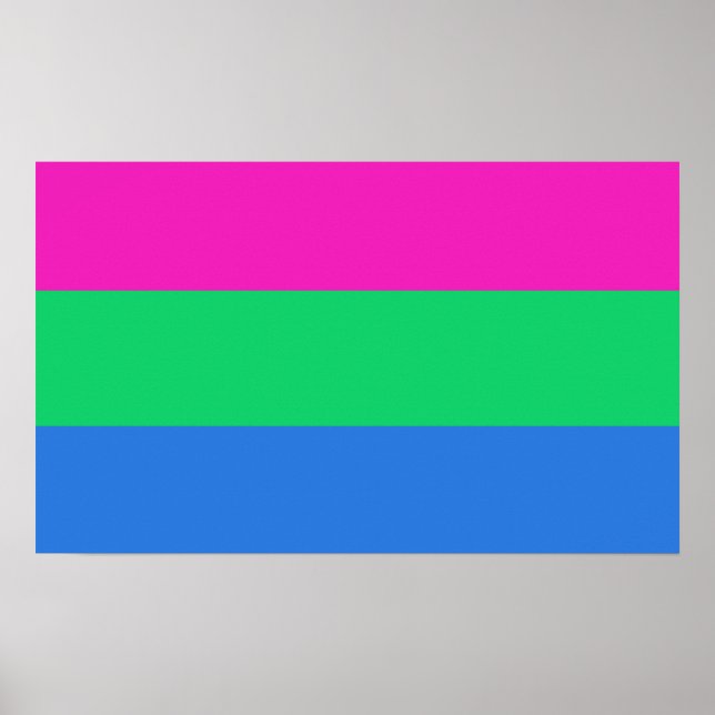 Póster Bandera de orgullo polissexual (Frente)