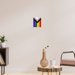 Póster Bandera de orgullo progresista de SlipperyJoe's se