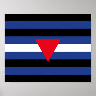 Póster Bandera de orgullo queer de cuero