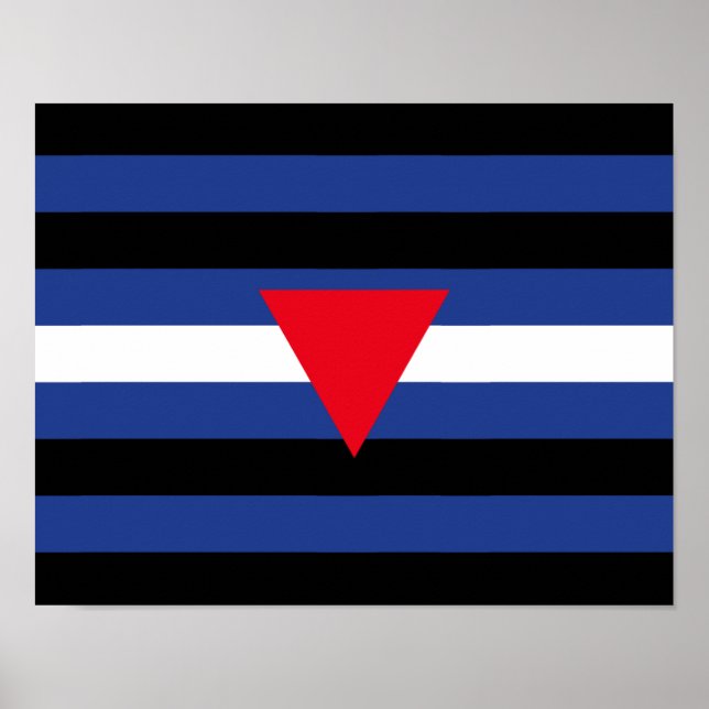Póster Bandera de orgullo queer de cuero (Frente)