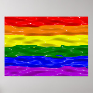 Póster Bandera de orgullo SlipperyJoe's líquido rojo nara