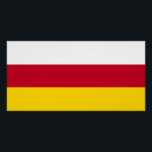 Póster Bandera de Osetia del Norte<br><div class="desc">Bandera patriótica de Osetia del Norte Alania.</div>