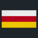 Póster Bandera de Osetia del Norte<br><div class="desc">Bandera patriótica de Osetia del Norte Alania.</div>