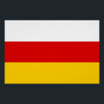 Póster Bandera de Osetia del Sur<br><div class="desc">Bandera patriótica de Osetia del Sur</div>