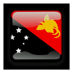 Póster Bandera de Papúa Nueva Guinea