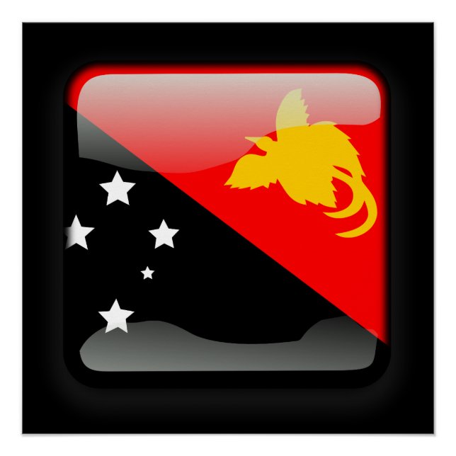 Póster Bandera de Papúa Nueva Guinea (Anverso)