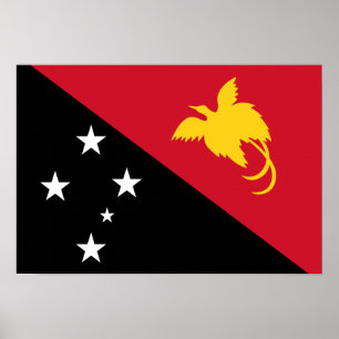 Póster Bandera de Papúa Nueva Guinea
