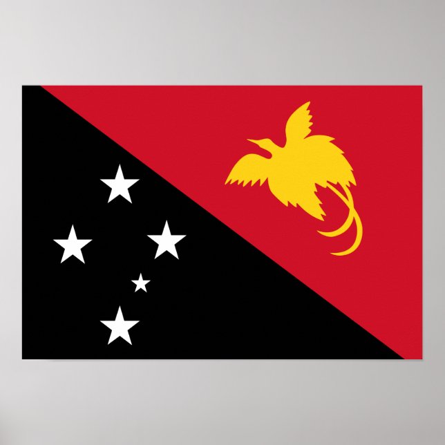 Póster Bandera de Papúa Nueva Guinea (Frente)