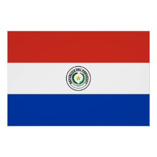 Póster Bandera de Paraguay