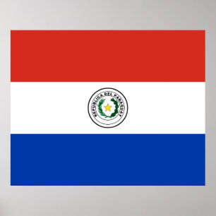Póster Bandera de Paraguay