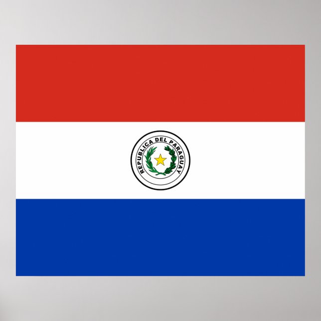 Póster Bandera de Paraguay (Frente)