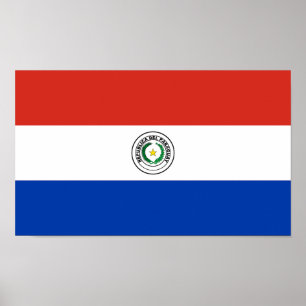 Póster Bandera de Paraguay