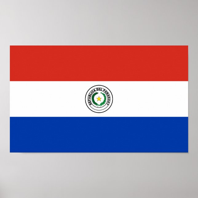 Póster Bandera de Paraguay (Frente)