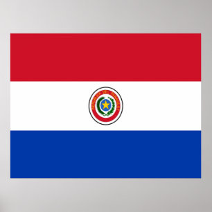 Póster Bandera de Paraguay