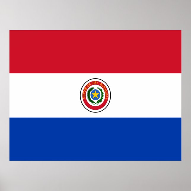 Póster Bandera de Paraguay (Frente)