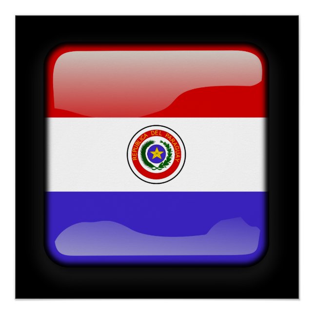 Póster Bandera de Paraguay (Anverso)