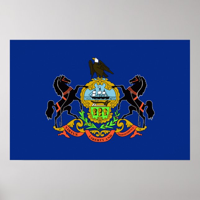 Póster Bandera de Pennsylvania (Frente)