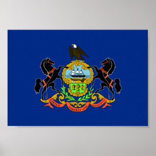 Póster Bandera de Pennsylvania
