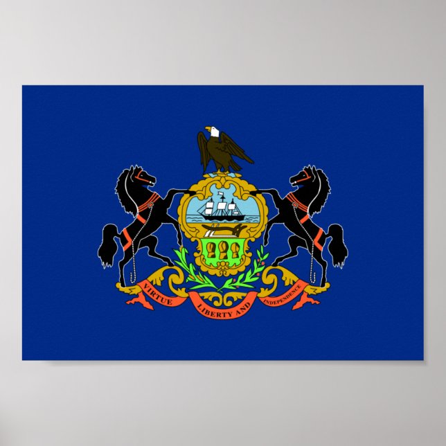 Póster Bandera de Pennsylvania (Frente)