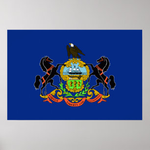 Póster Bandera de Pensilvania