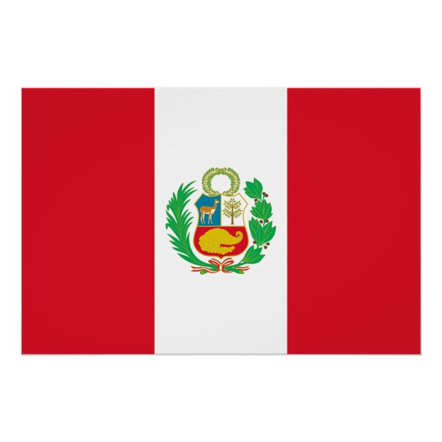 Póster Bandera de Perú (Anverso)