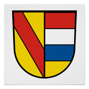 Póster bandera de Pforzheim ciudad alemania símbolo emble