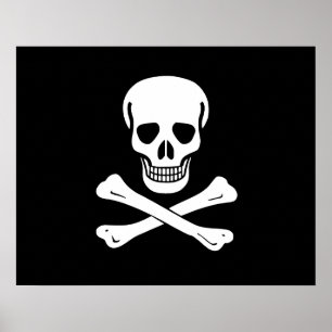 Póster Bandera de pirata alegre de Rogelio
