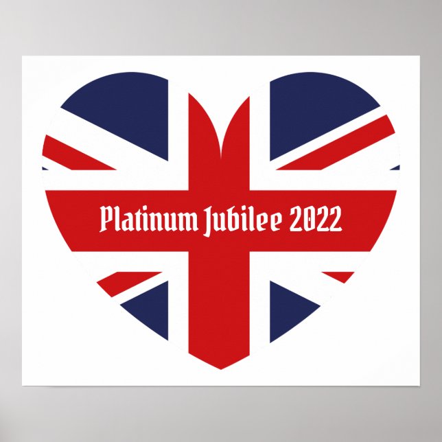 Póster Bandera de Platinum Jubilee 2022/Inglaterra (Frente)