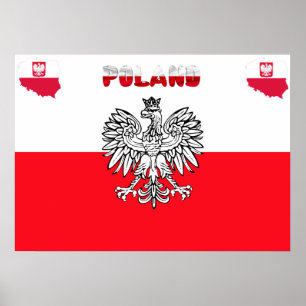 Póster Bandera de Polonia