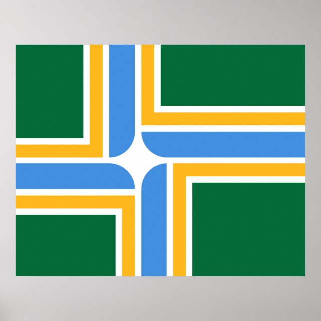 Póster Bandera de Portland (Oregón) (Frente)
