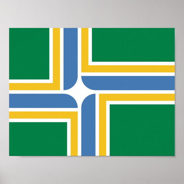 Póster Bandera de Portland, Poster de Oregon (Frente)