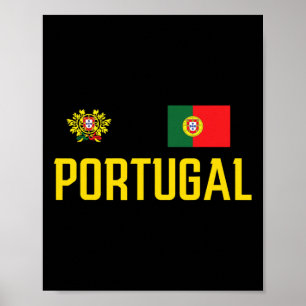 Póster Bandera de Portugal Aficionado Fútbol Fútbol Hombr