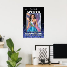 Bandera de puerta de concurso personalizada Royal