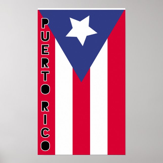 Póster Bandera de Puerto Rico (Frente)
