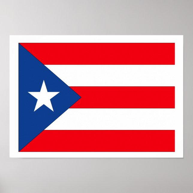 Póster Bandera de Puerto Rico (Frente)