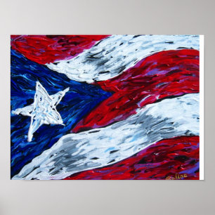 Póster Bandera de Puerto Rico