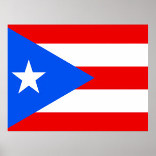 Póster Bandera de Puerto Rico