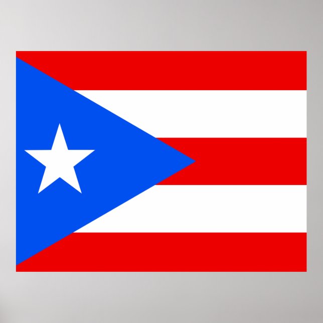 Póster Bandera de Puerto Rico (Frente)