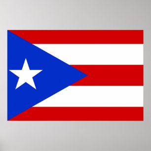 Póster Bandera de Puerto Rico