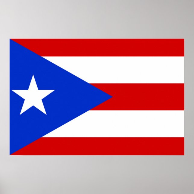 Póster Bandera de Puerto Rico (Frente)