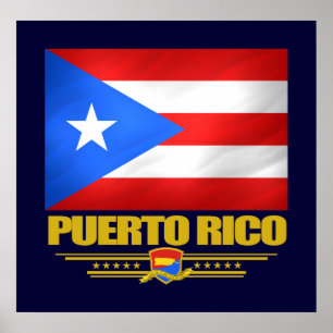 Póster Bandera de Puerto Rico