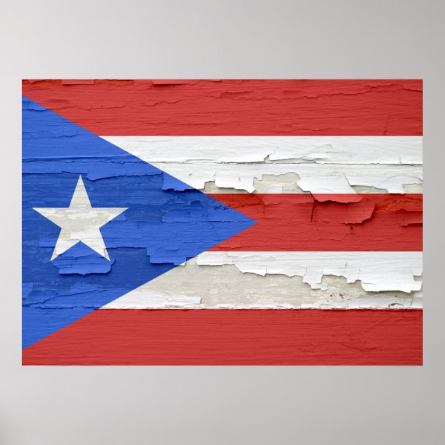 Póster Bandera de Puerto Rico (Frente)