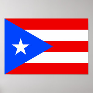 Póster Bandera de Puerto Rico