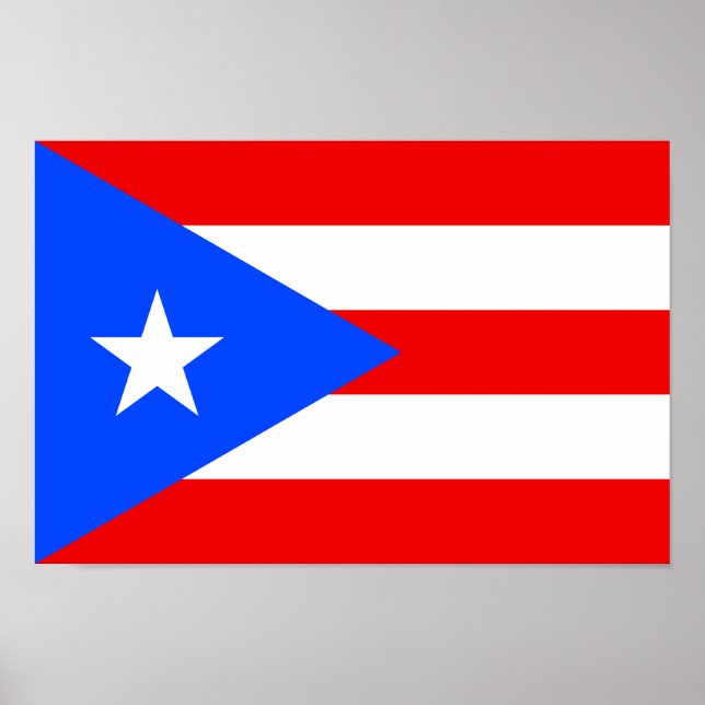 Póster Bandera de Puerto Rico (Frente)