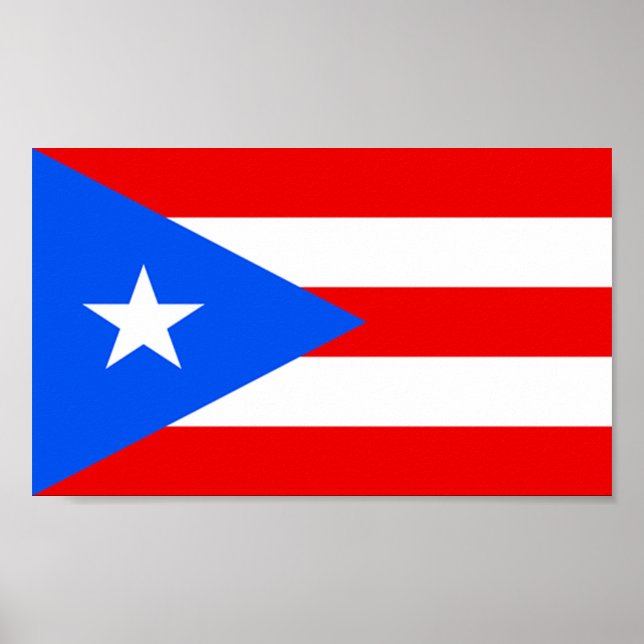 Póster Bandera de Puerto Rico (Frente)
